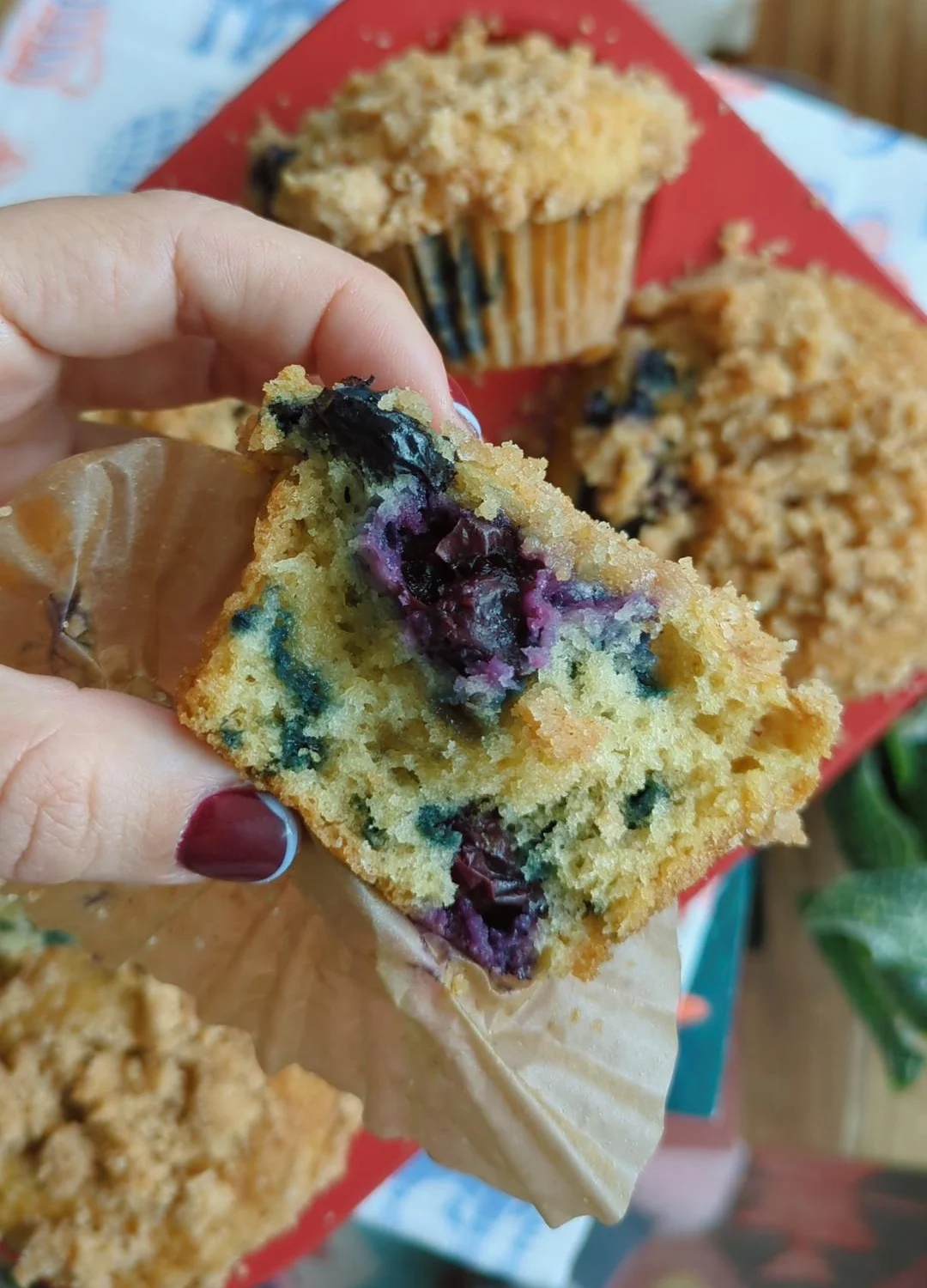 muffins de blueberries