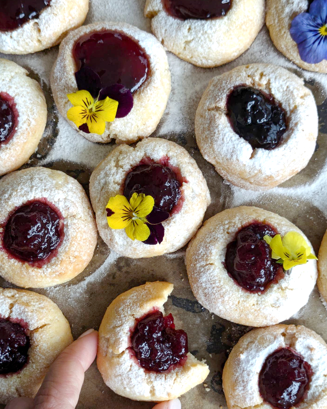 Galletas de queso crema y mermelada