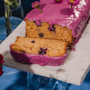 Cake de Limón, Amapola y Glaseado de Blueberries Eventos